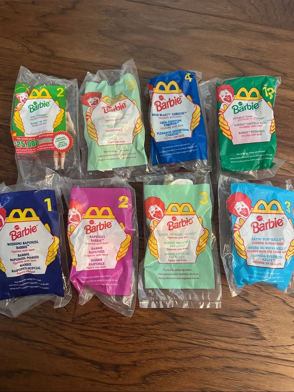 90’s McDonald's Barbie Collector Happy Meal Toys - Assorted Colorful Pack